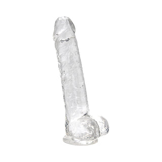 Loving Joy 8 Inch Dildo with Balls Clear