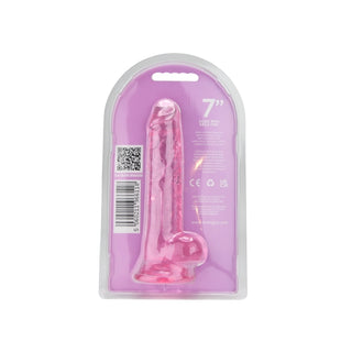Loving Joy 7 Inch Dildo with Balls Pink
