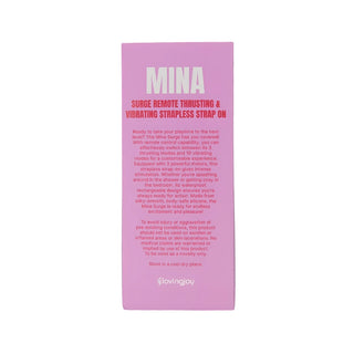 Mina Surge Remote Thrusting & Vibrating Strapless Strap On