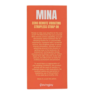 Mina Echo Remote Vibrating Strapless Strap On