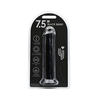 Loving Joy 7.5 Inch Suction Cup Dildo Black