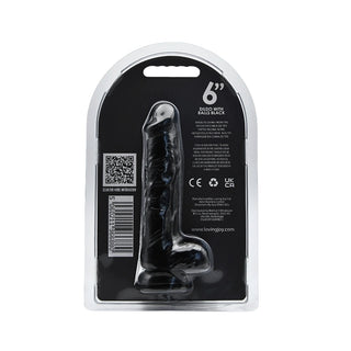 Loving Joy 6 Inch Dildo with Balls Black