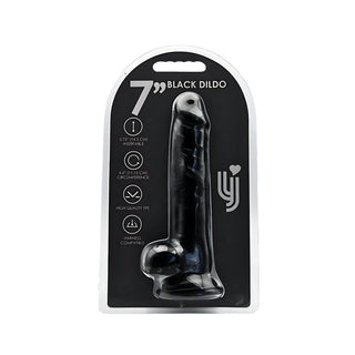 Loving Joy 7 Inch Dildo with Balls Black