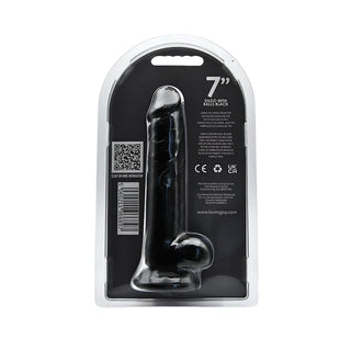 Loving Joy 7 Inch Dildo with Balls Black