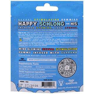 Happy Schlong (His) Sexual Stimulation Gummies (2 pack)